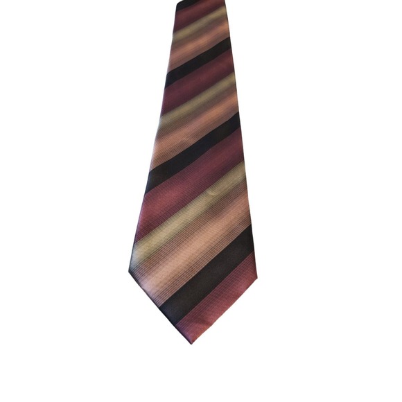 Dockers Stain Resistant‎ Silk Multicolor Stripes Necktie Sheen Basic Suit Work - Picture 1 of 14